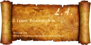 Lippe Alexandra névjegykártya